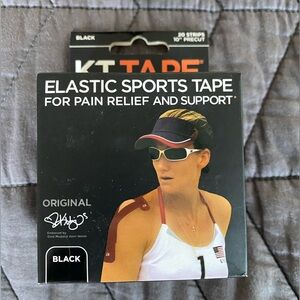 New In Box Black KT Tape 20 strips‎ 10” precut